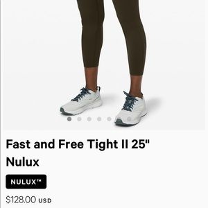 Lululemon Fast and Free Tight II 25”